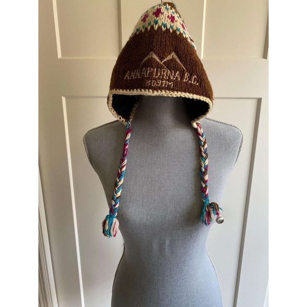 Annapurna BC Hat Beanie OSFM Unisex Nepal Knit Fleece Inside s2